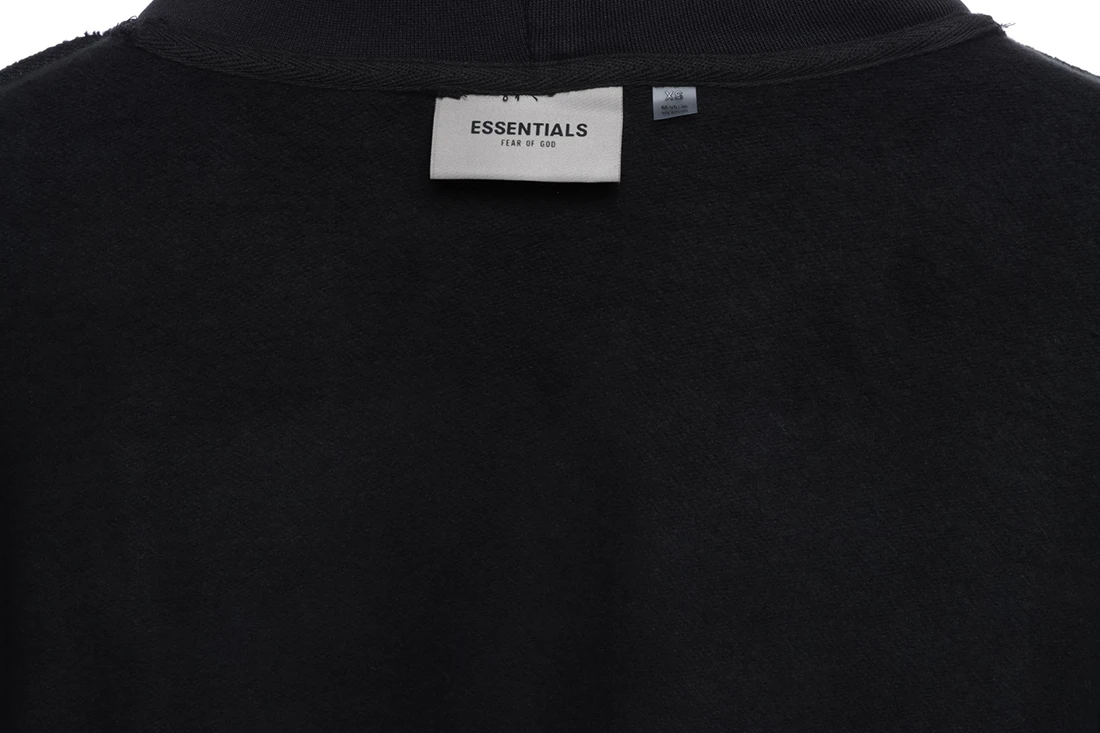 fear of god essentials photo pullover hoodie (fw19) black