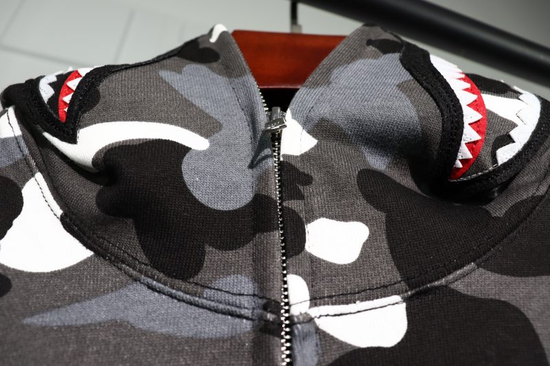 a bathing ape bape shark 1st camo hoodie replica