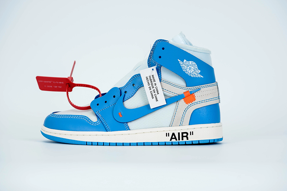 air jordan 1 off-white blue “unc” university blue replica