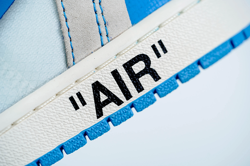 air jordan 1 off-white blue “unc” university blue replica