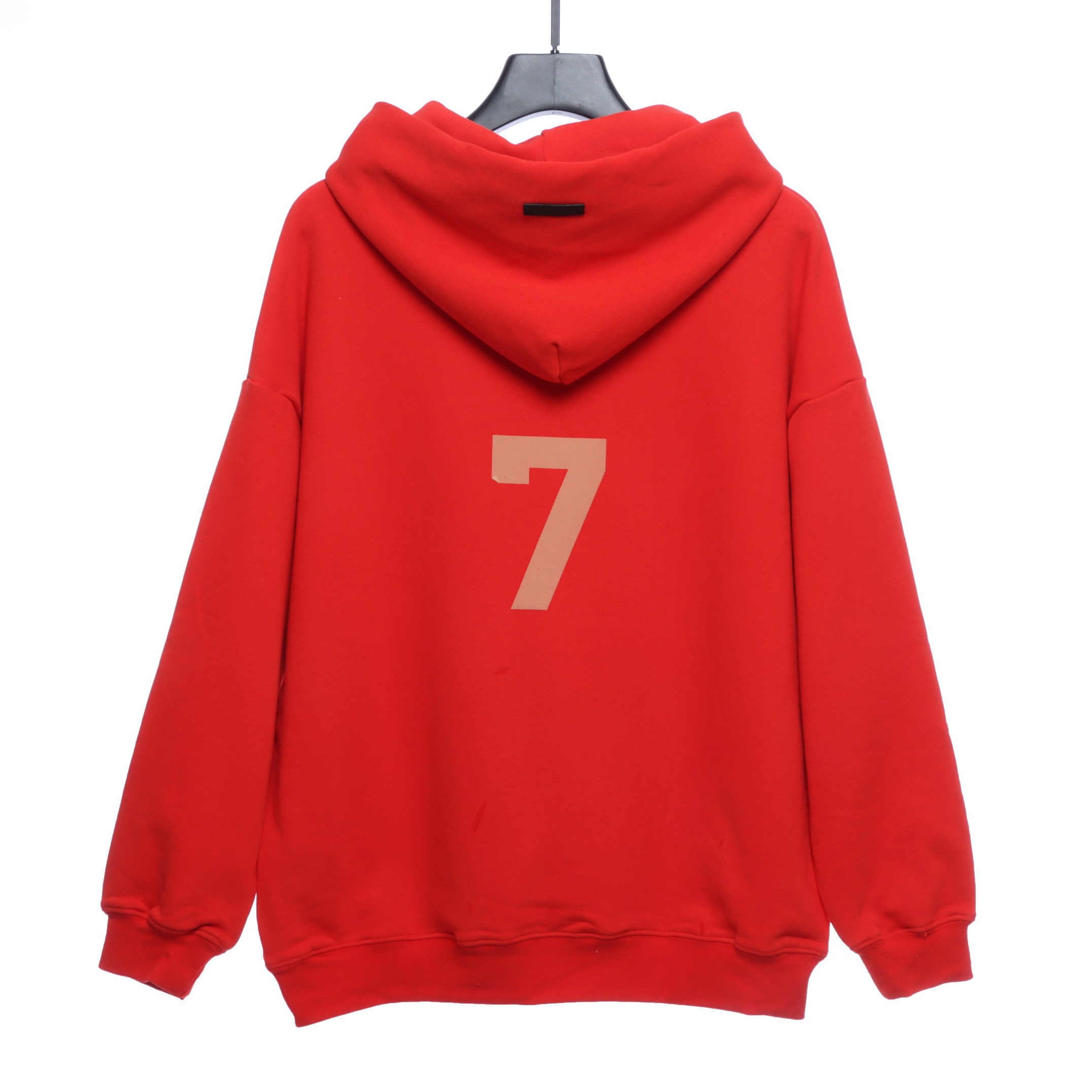 flocked figure 7 hoodie