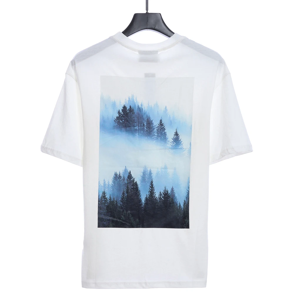 forest cloud sea print t-shirt (white/black)