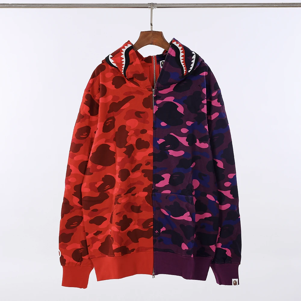 bape double color hoodie