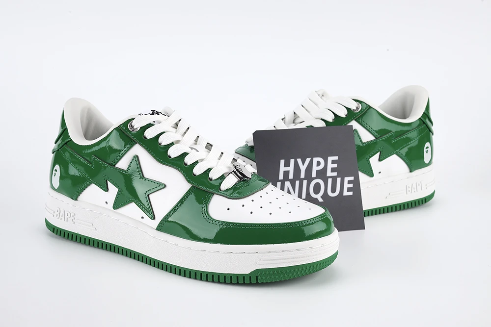 bapesta green white quality reps