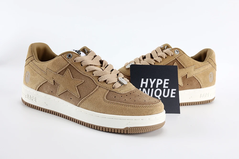 bape sta beige suede reps