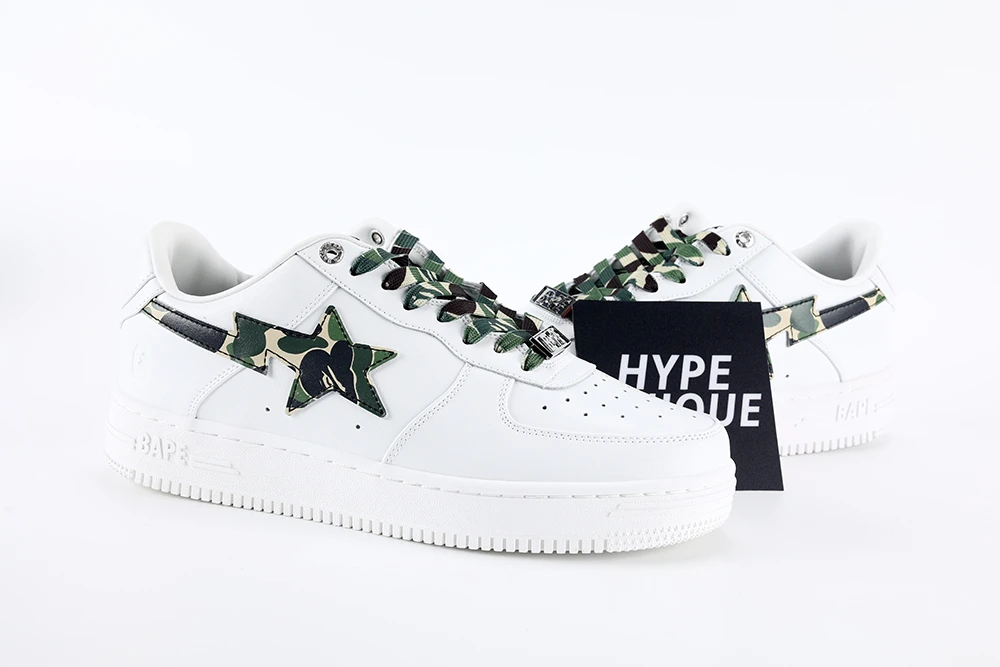 bapesta green camouflage logo af 1