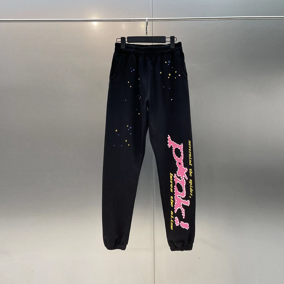 sp5der pant  pink and black reps