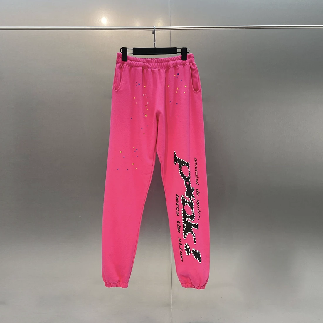 sp5der pant  pink and black reps