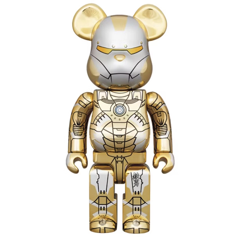 bearbrick x hajime sorayama x marvel iron man reverse 400%