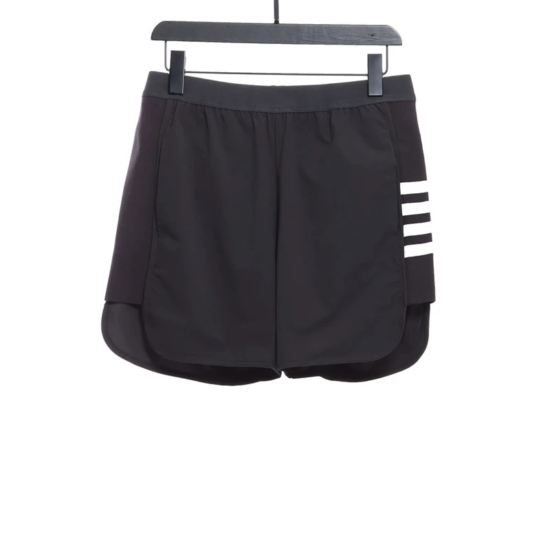 side ribbed four-bar quick-dry shorts