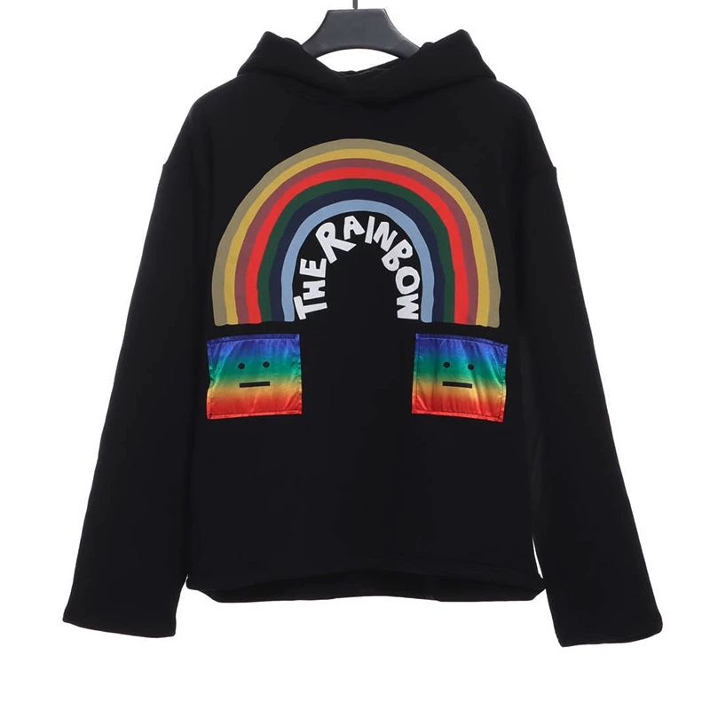 rainbow smiley hoodie