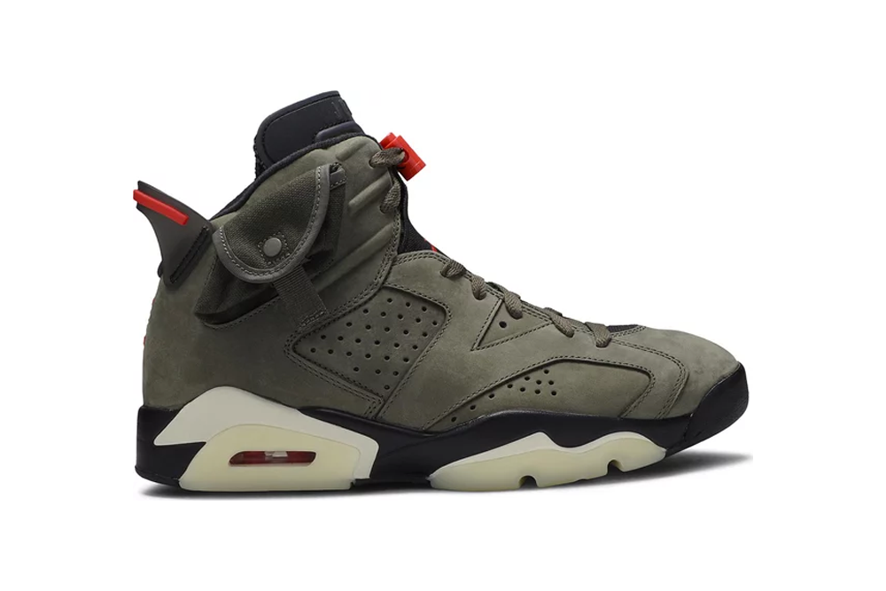 travis scott x air jordan 6 retro ‘olive’ reps