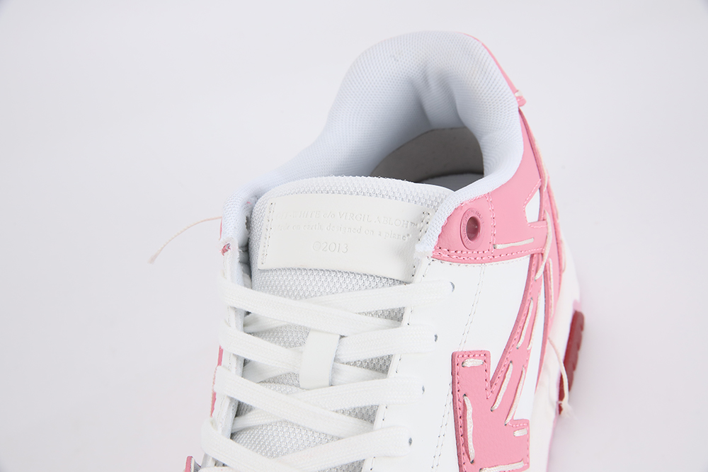 off-white out of office sartorial stitching white pink replica