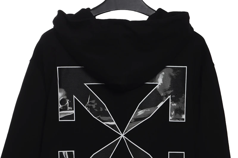 off white caravaggio black and white religious hoodie replica