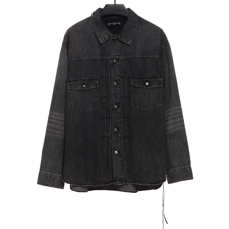 mastermind japan ruined washed denim jacket reps