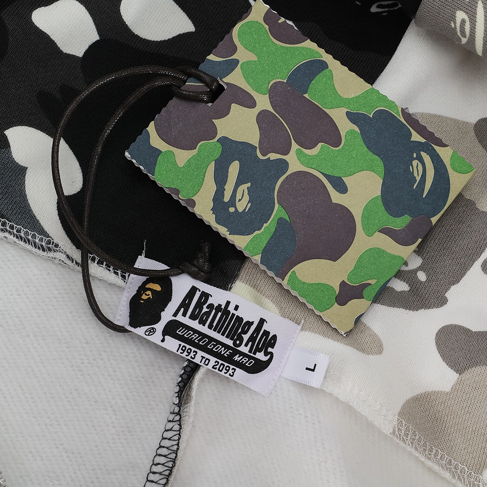 bape city camo half shark full zip hoodie