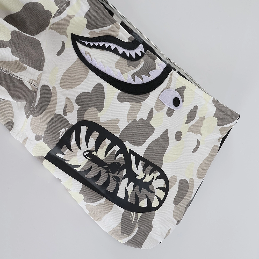 bape city camo half shark full zip hoodie