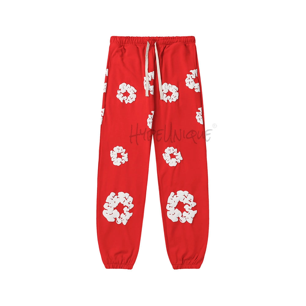 denim tears cotton wreath sweatpants “red”