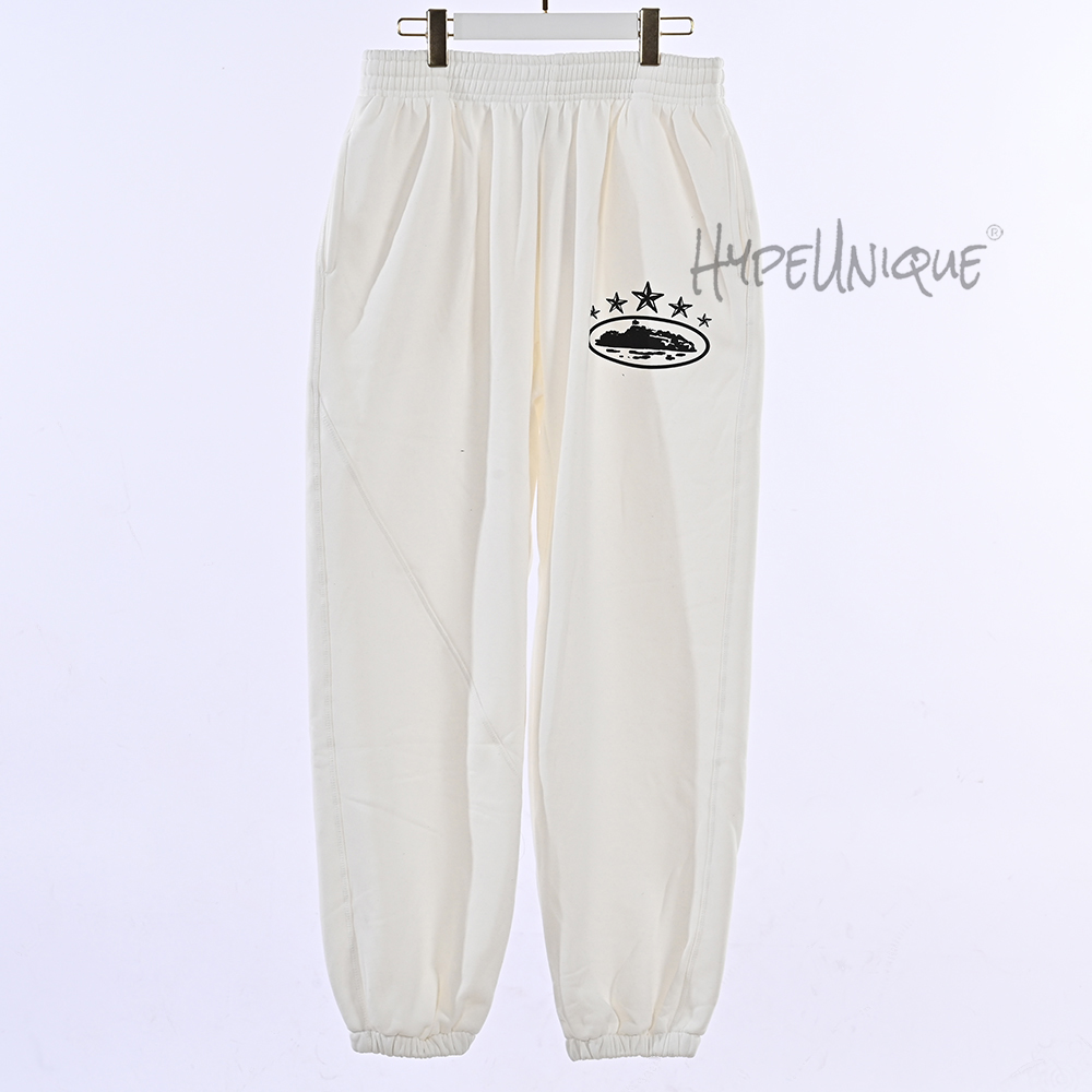 corteiz 5 starz alcatraz bottoms white