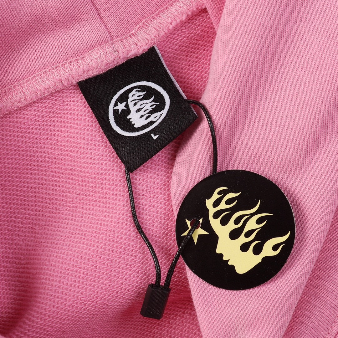 hellstar brainwashed hoodie pink