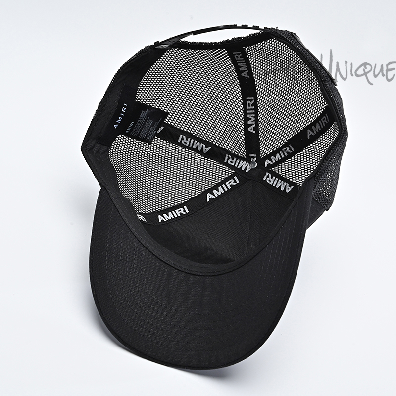 amiri embroidered paint drip core logo cap black