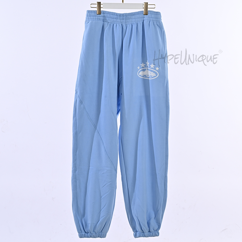 corteiz 5 starz alcatraz bottoms light blue