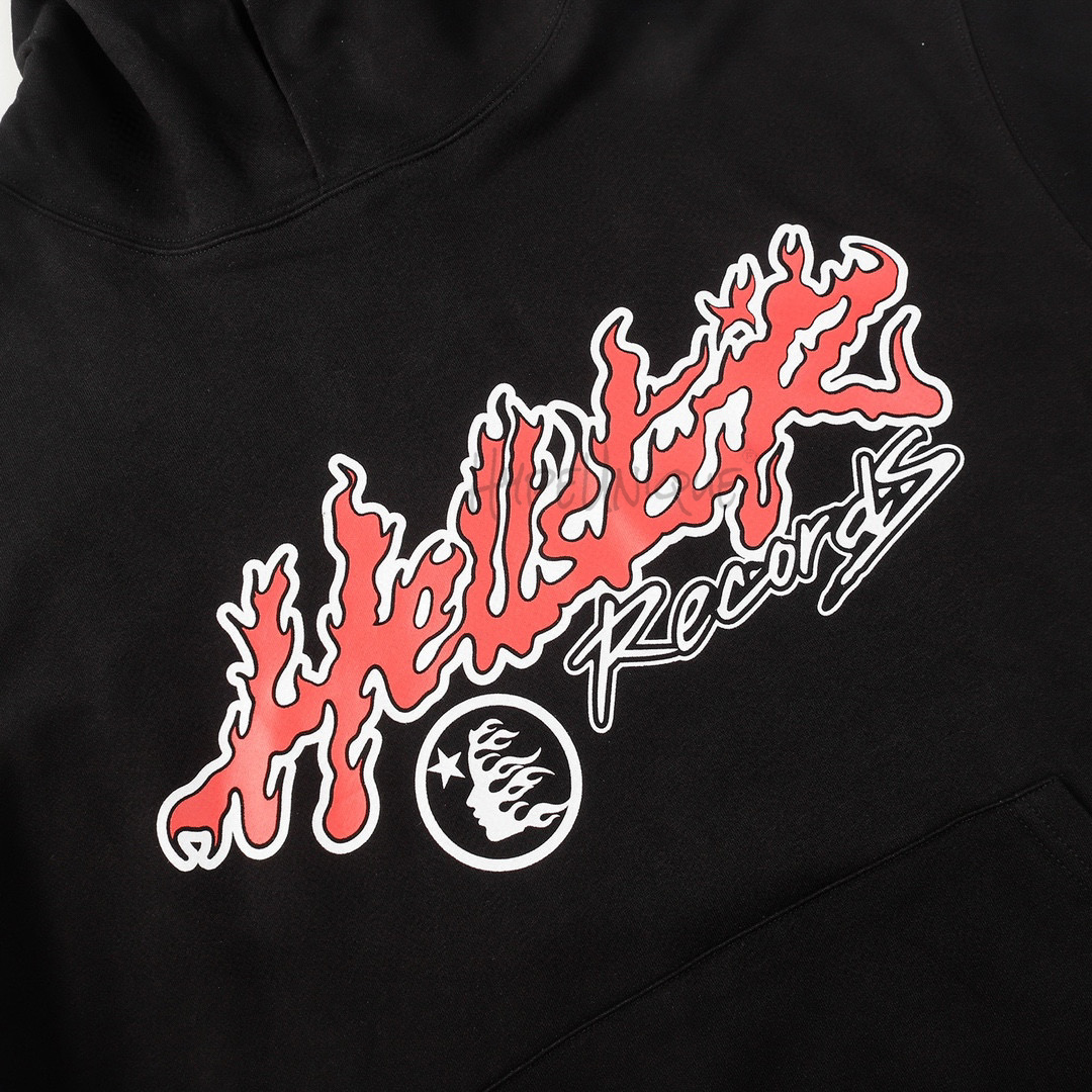 hellstar records tour hoodie black