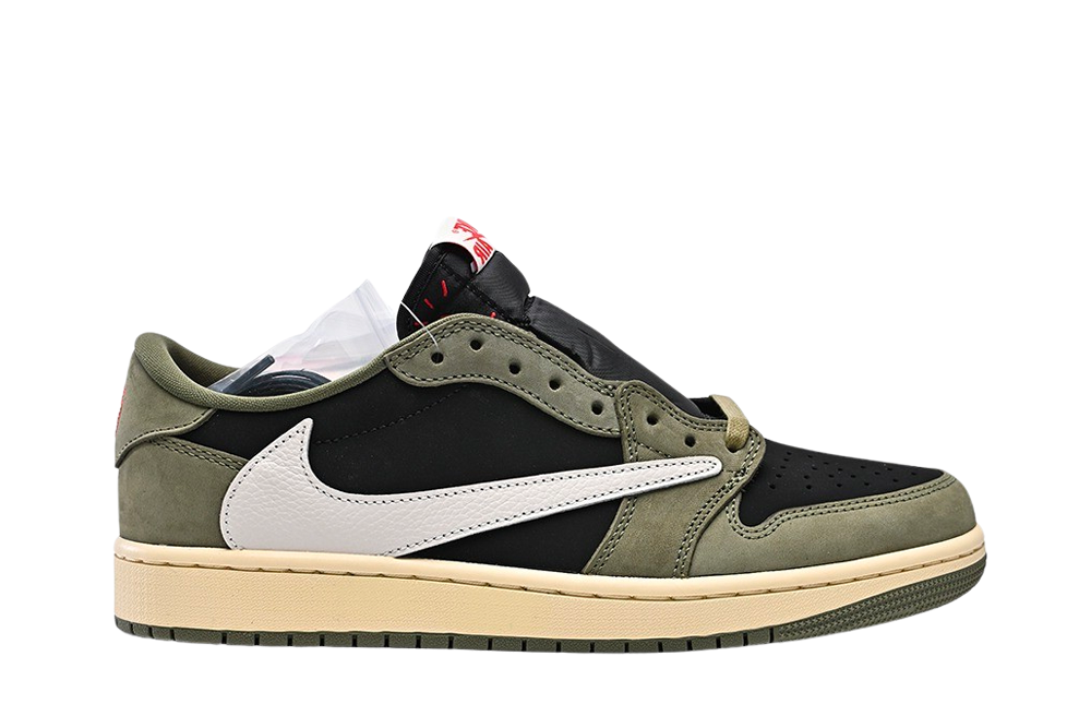 travis scott x air jordan 1 low og “black olive” reps