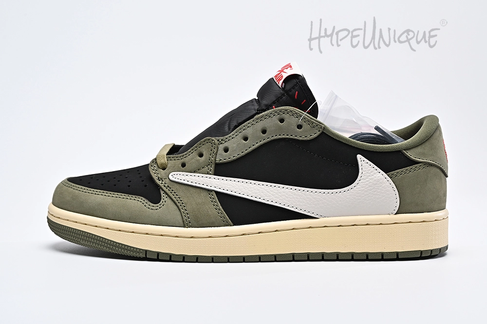 travis scott x air jordan 1 low og “black olive” reps