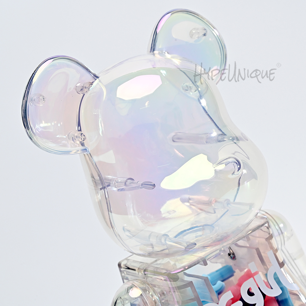 bearbrick x-girl iridescent 1000% & 400%