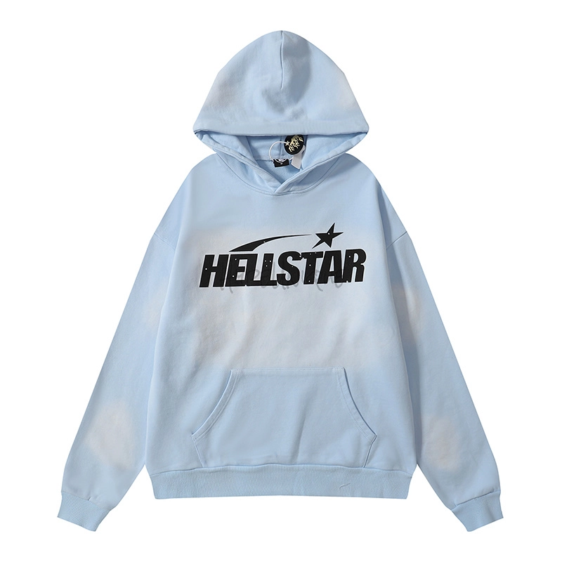 hellstar uniform hoodie blue replica