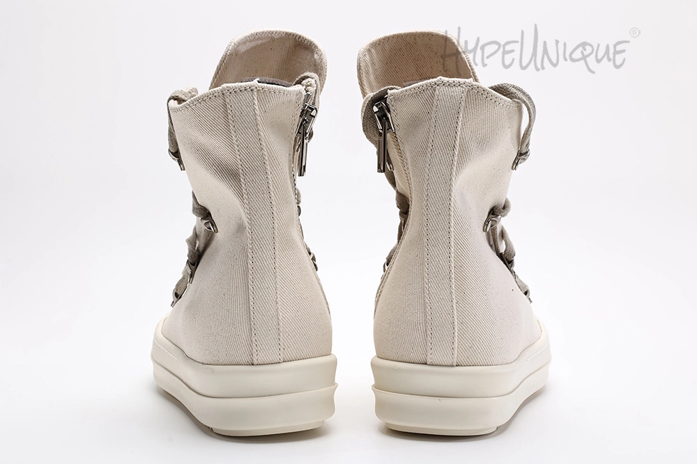 rick owens drkshdw strobe cotton nylon hexa high ‘pearl milk’