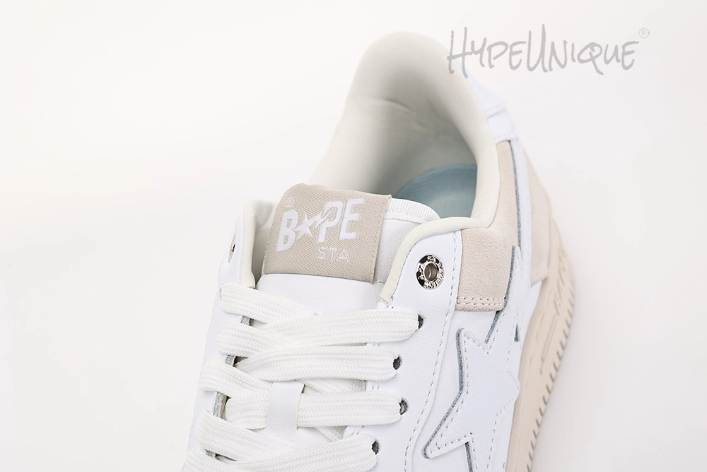 bapesta low ‘suede heel – white’ reps