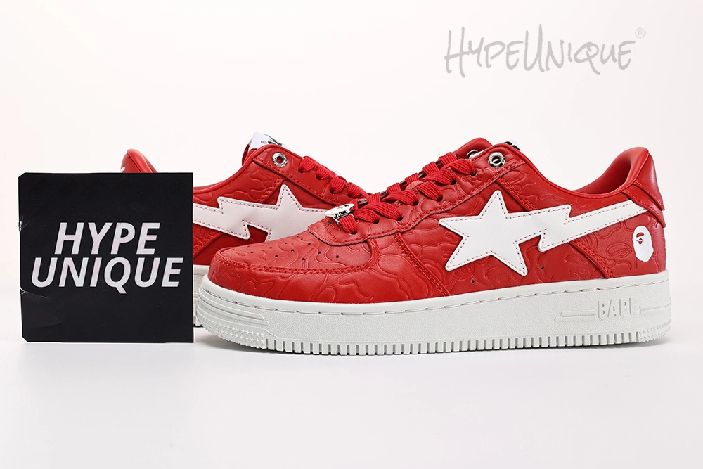 bape sta low #3 line camo red replica