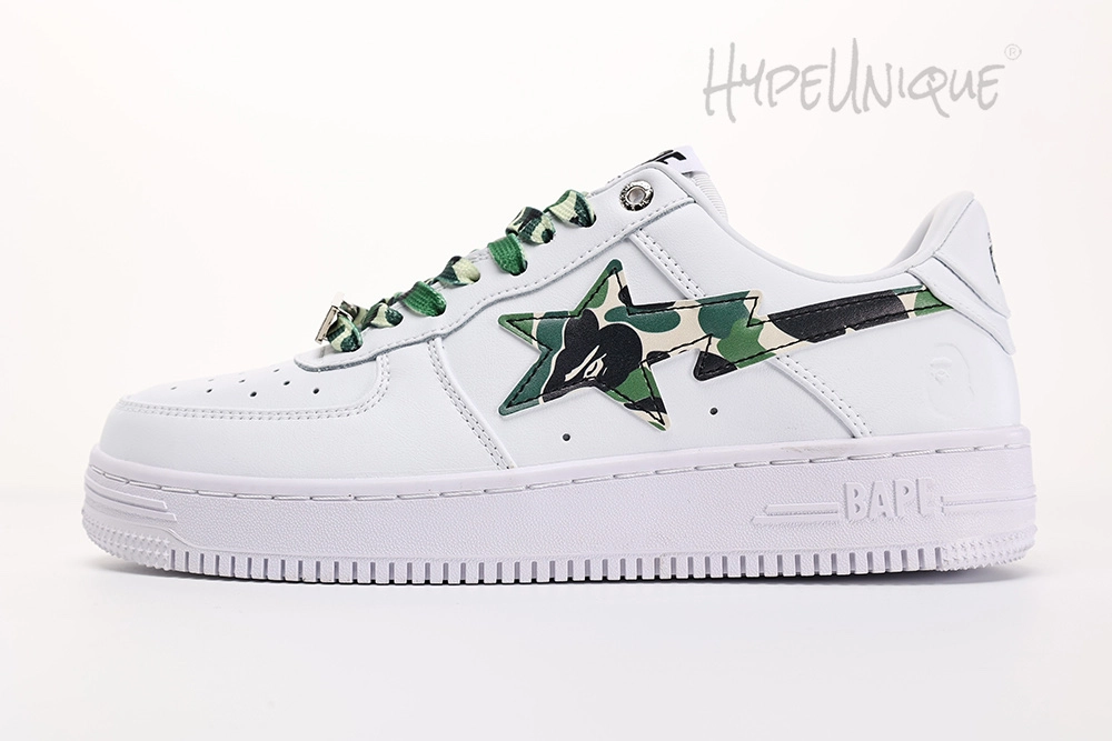 bape sta low white abc camo green reps