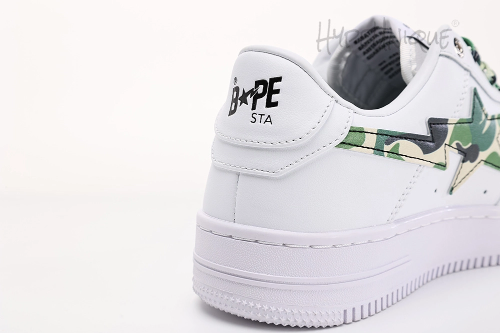 bape sta low white abc camo green reps