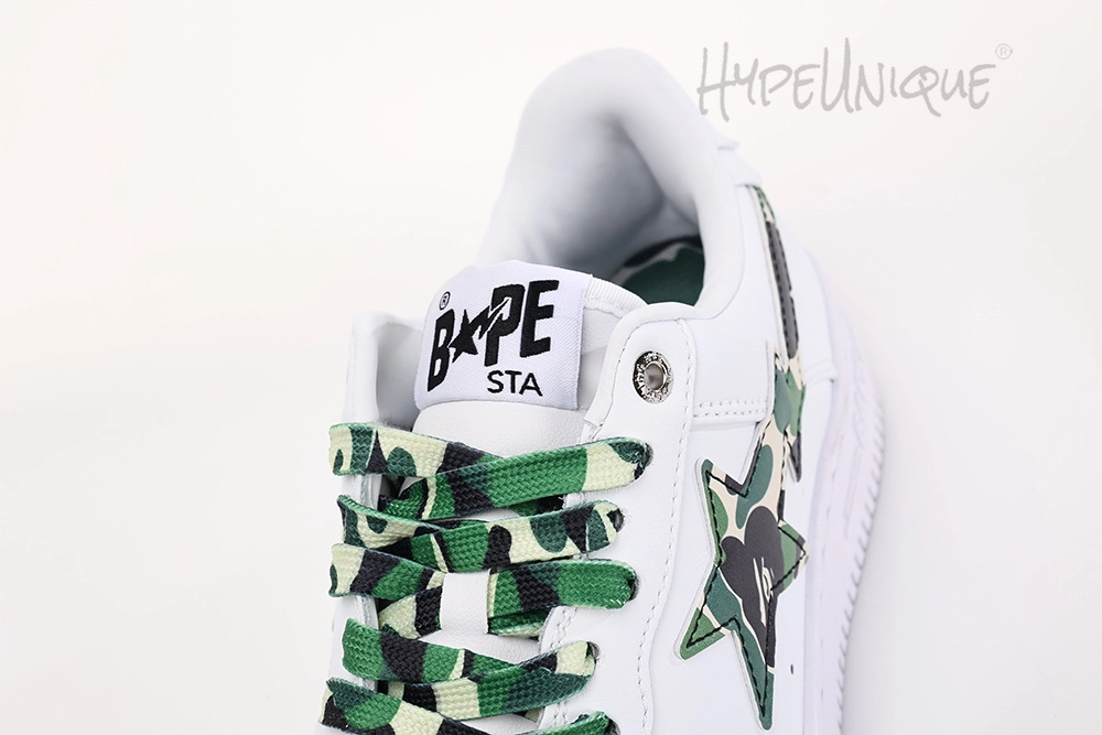 bape sta low white abc camo green reps