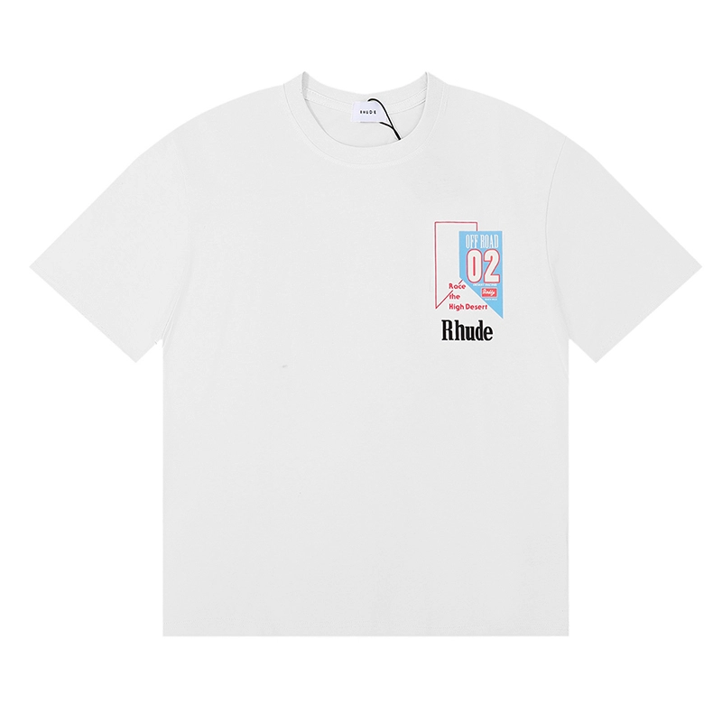 rhude 02 logo print t-shirt reps