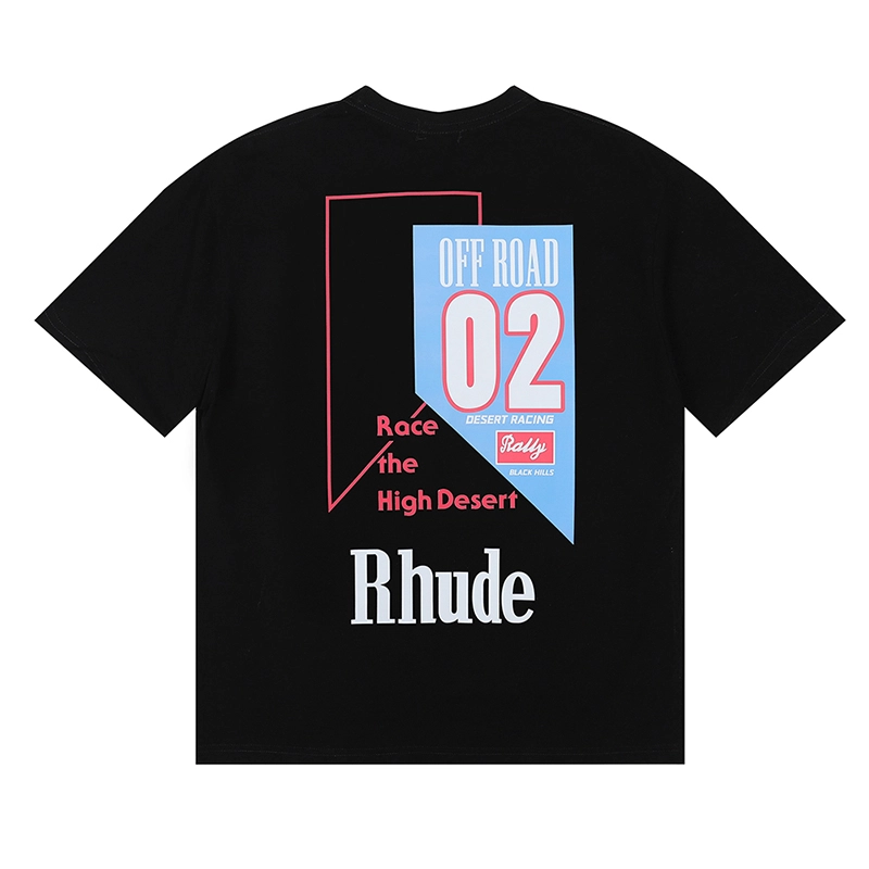 rhude 02 logo print t-shirt reps