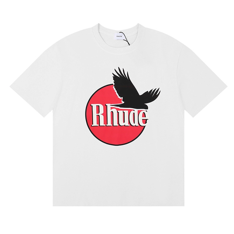 rhude eagle logo print t-shirt reps