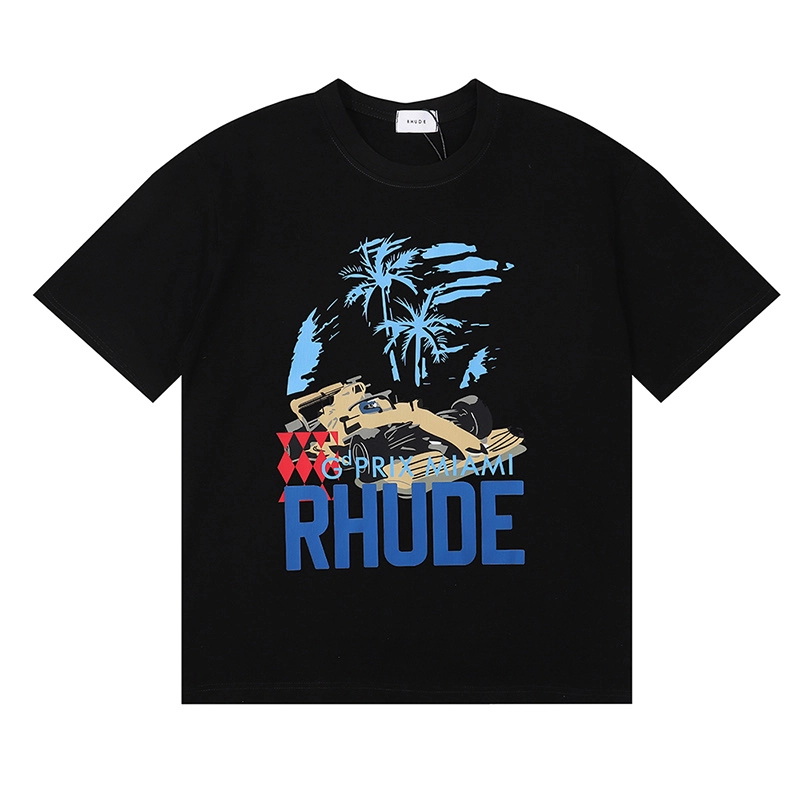 rhude miami grand prix print t-shirt reps