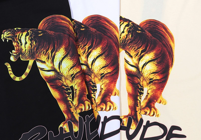 rhude tiger print t-shirt reps