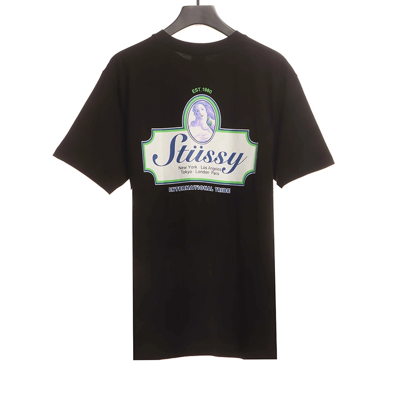 stussy classic character print t-shirt reps