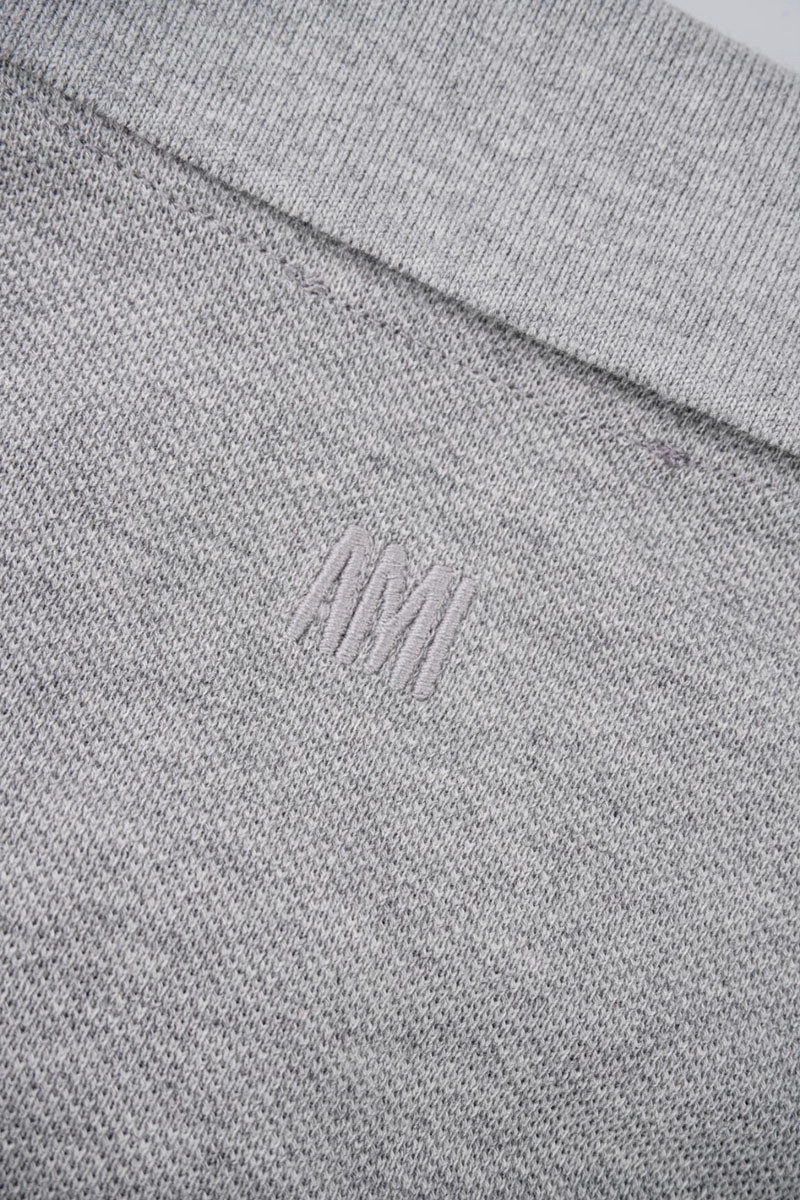 ami logo-embroidered polo shirt