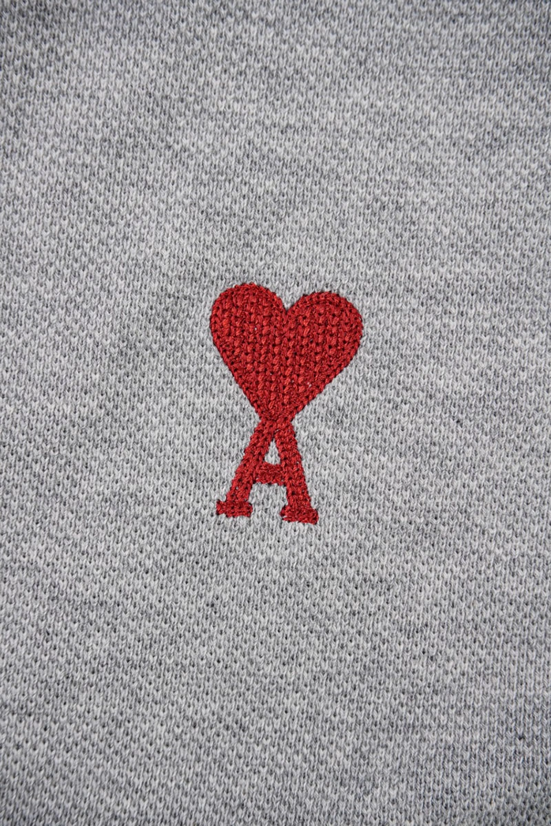 ami logo-embroidered polo shirt