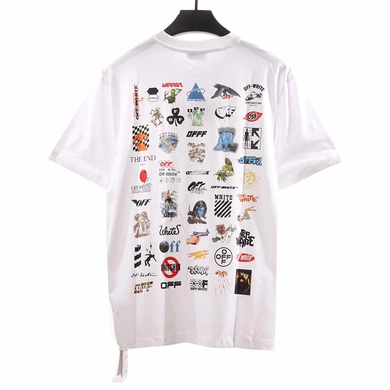 off-white anniversary multi-label t-shirt