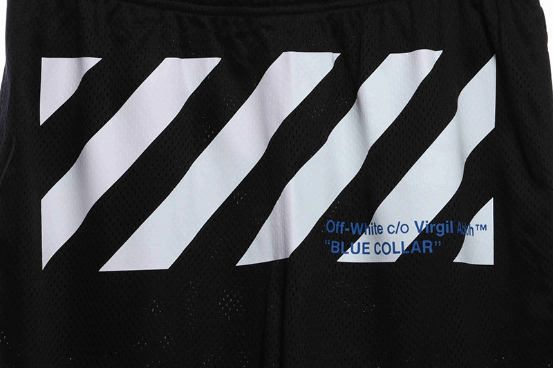 off-white front printed mesh shorts reps