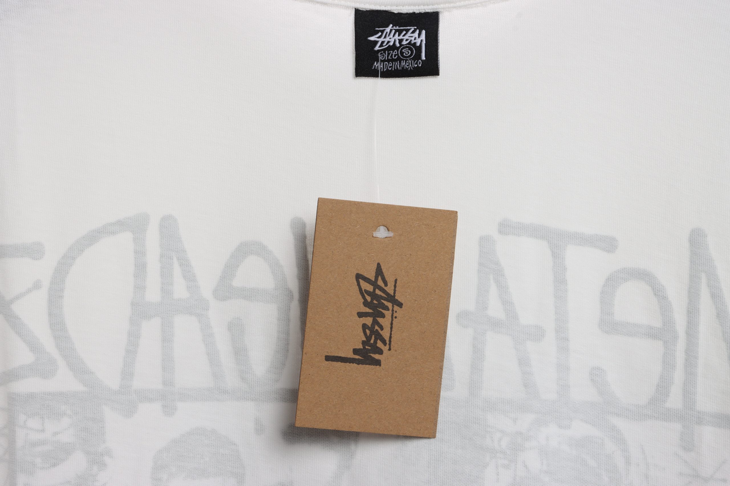 stussy character reflective print t-shirt rep