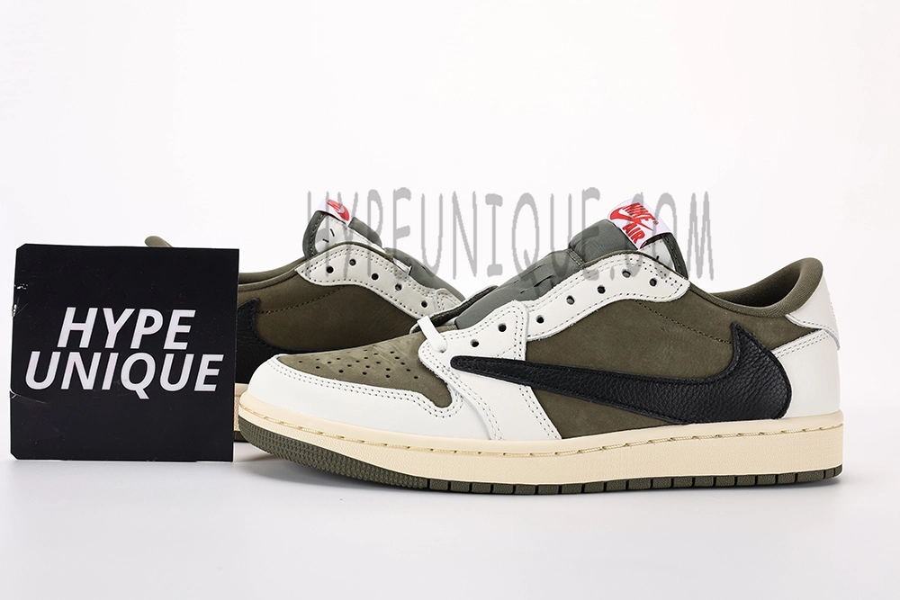 travis scott x air jordan 1 low og “medium olive” reps